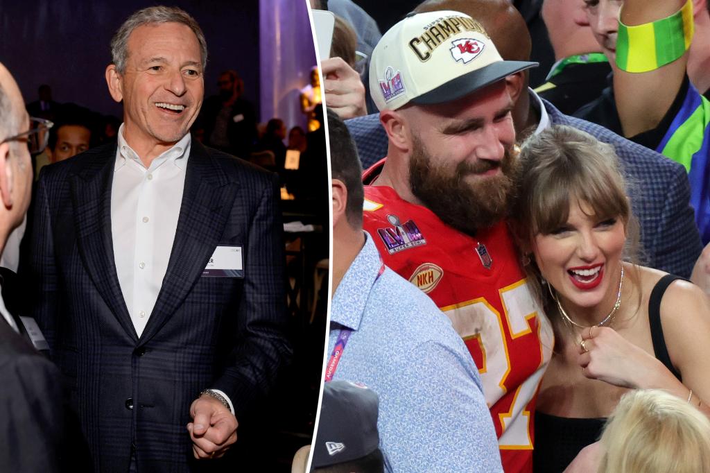 Disney CEO Bob Iger spotted ‘fawning over’ Taylor Swift and Travis Kelce during couple’s date night in LA