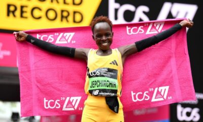 London Marathon 2024: Peres Jepchirchir wins London Marathon women’s elite race and breaks women’s-only world record