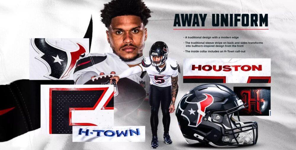 Houston Texans away uniform (Photo Credit: Houston Texans)