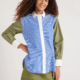 Free Assembly Women's Button Front Boxy Tunic Shirt with Long Sleeves