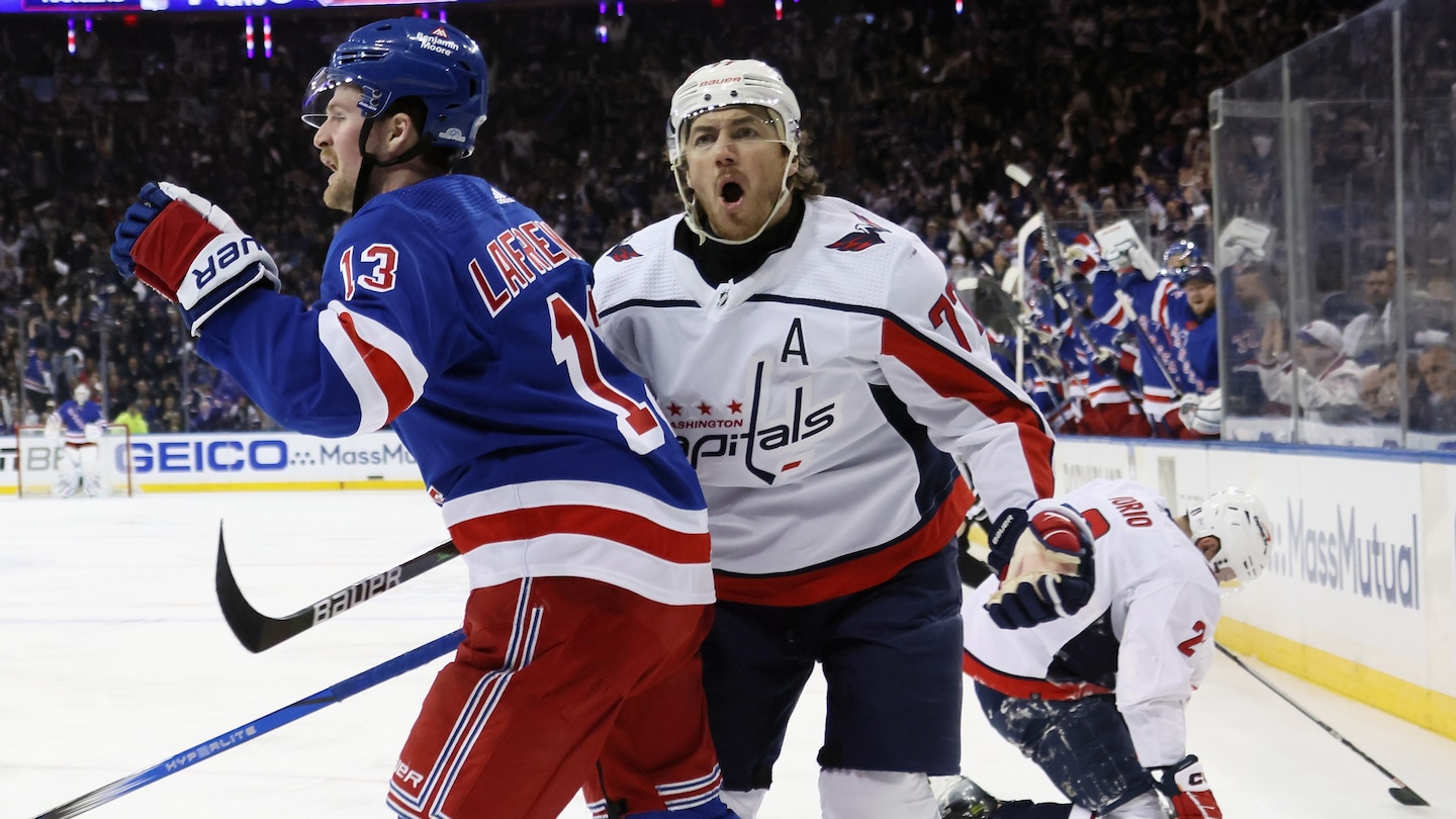 Capitals lose to Rangers in physical Game 1 of Stanley Cup playoffs