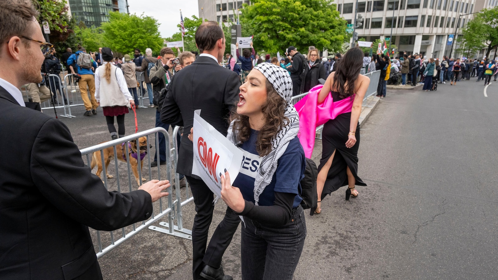 Chants of ‘shame on you’ greet guests at White House correspondents’ dinner shadowed by war in Gaza