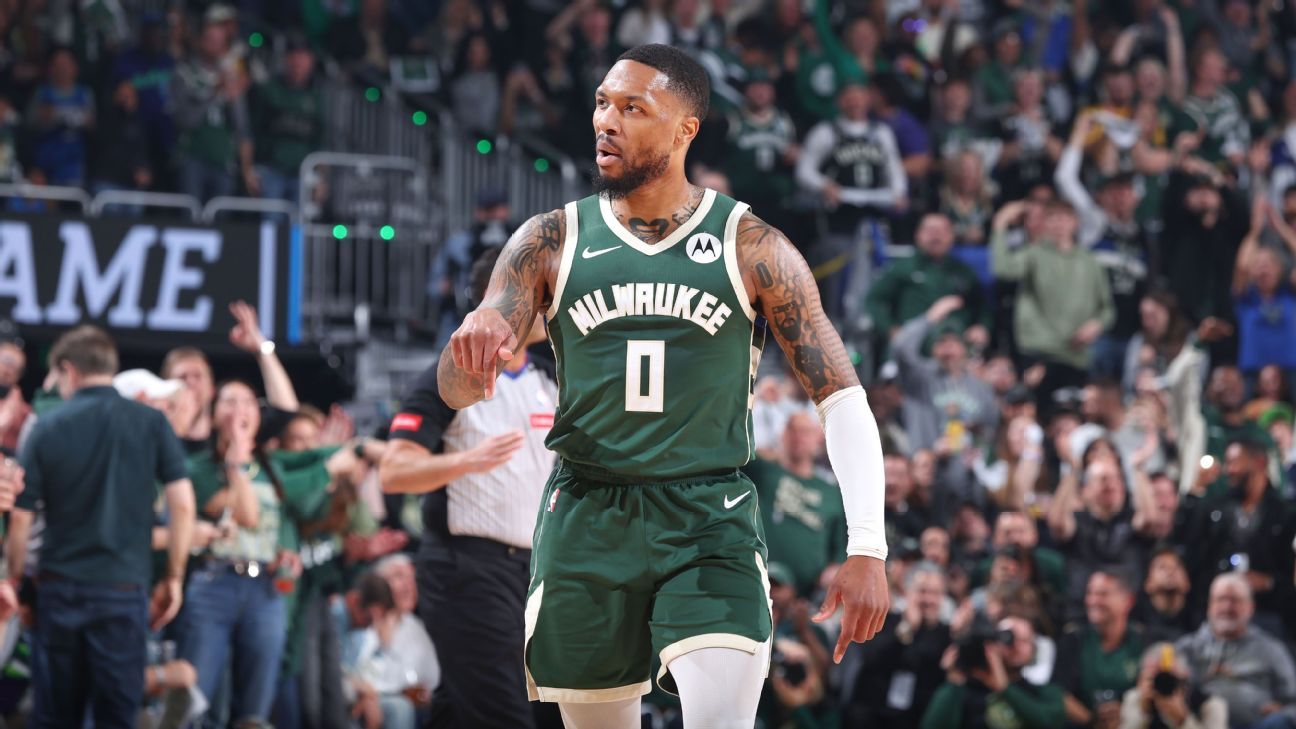 Damian Lillard's 35-point first half carries Bucks to Game 1 win