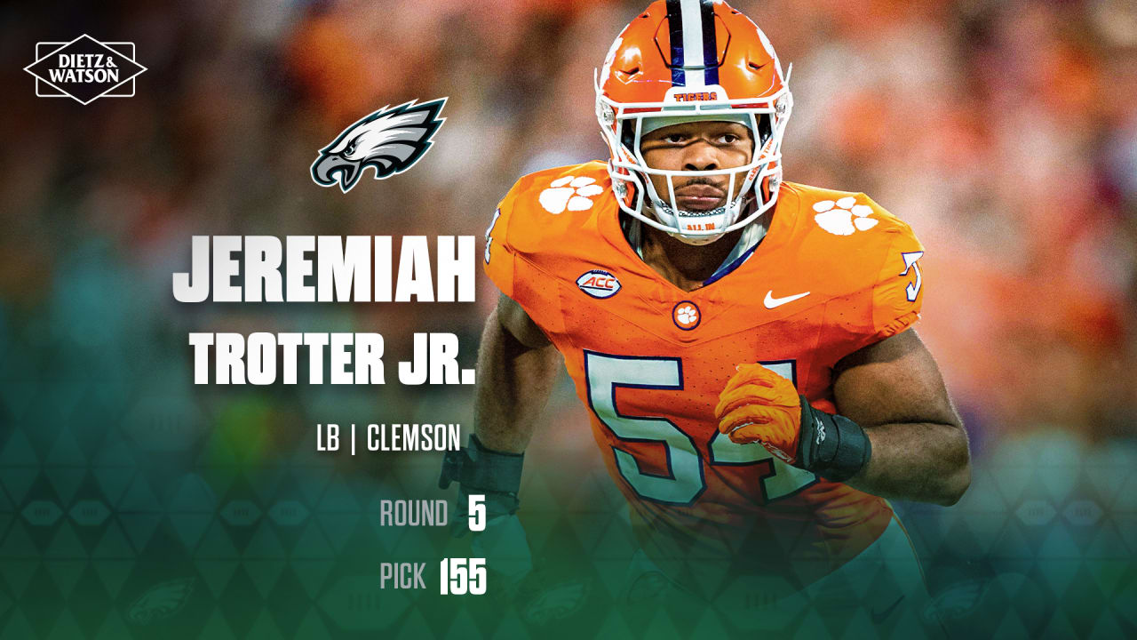 Eagles select Jeremiah Trotter Jr. with the 155th overall pick