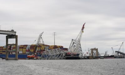 First cargo ship passes through newly opened channel in Baltimore