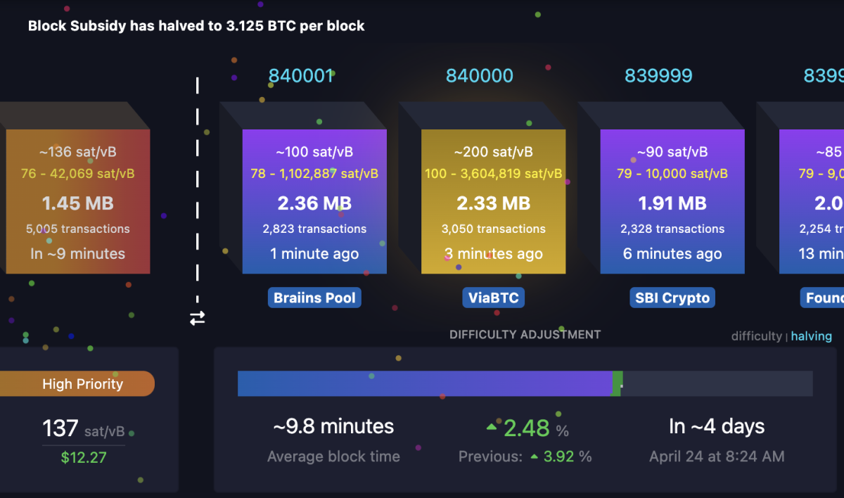 ViaBTC Just Mined the 4th Ever Bitcoin Epic Sat During The Halving