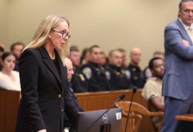 Sandra Doorley, Monroe County District Attorney, speaks to the court during a hearing before the sentencing of Kelvin Vickers.