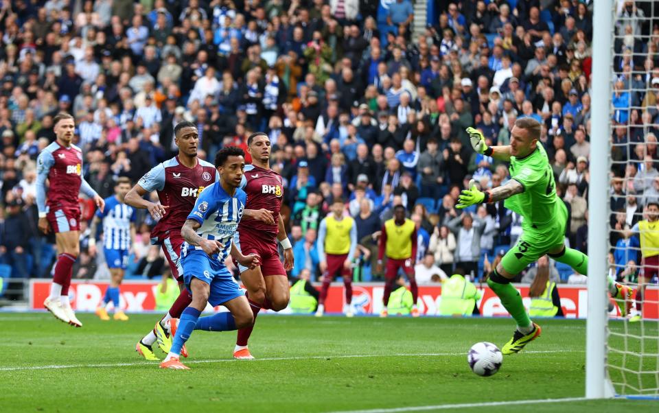 Joao Pedro scores the rebound after Robin Olsen had saved his penalty (Action Images via Reuters)