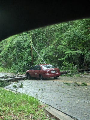 Taken on Myrick while trying to navigate around the road closures to get home after severe storm on Friday, May 10, 2024.