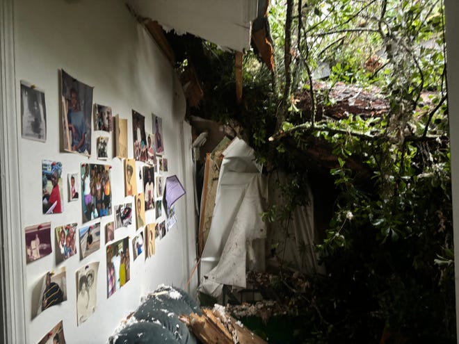 The interior of Kathy Bryant's home on Wailes Street near FAMU Campus after the devastating storm on Friday, May 10, 2024.