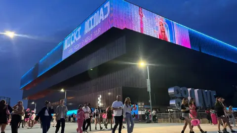 Reuters Fans outside Co-op Live arena