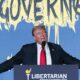 Trump confronts repeated booing during Libertarian convention speech : NPR