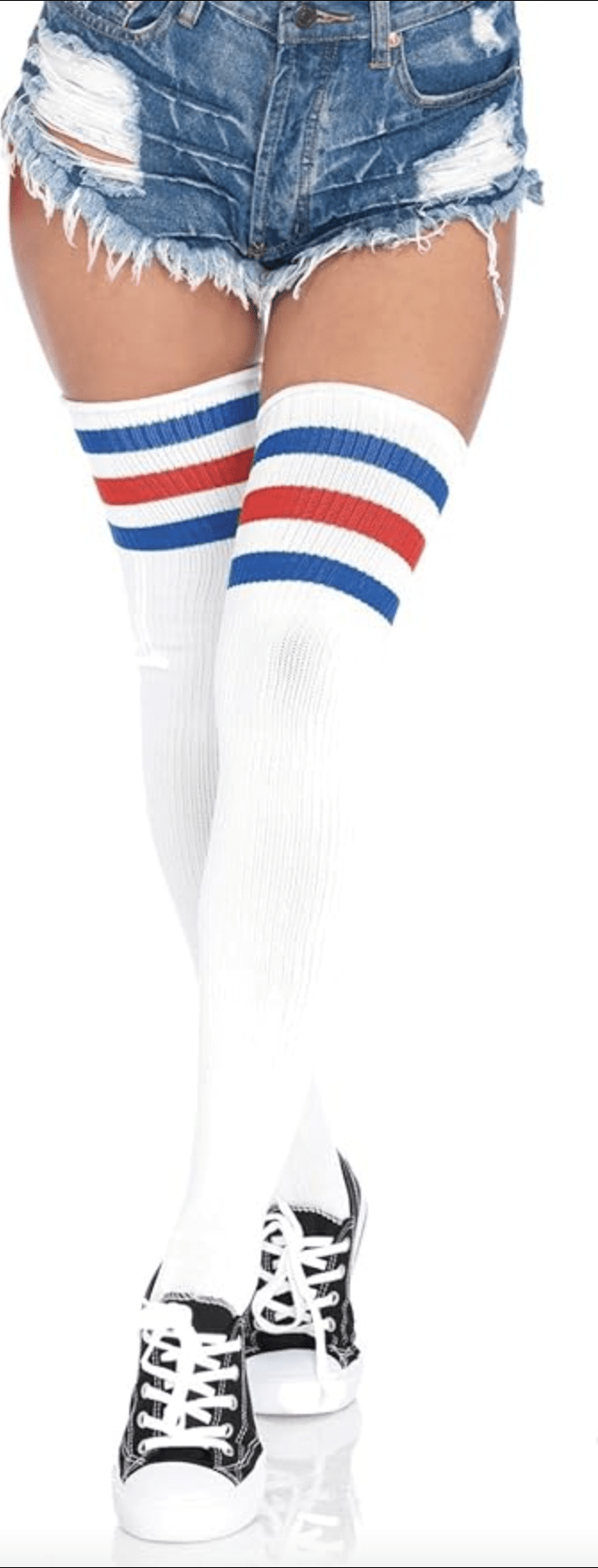 Leg Avenue Women's Athletic Three Striped Knee High Socks