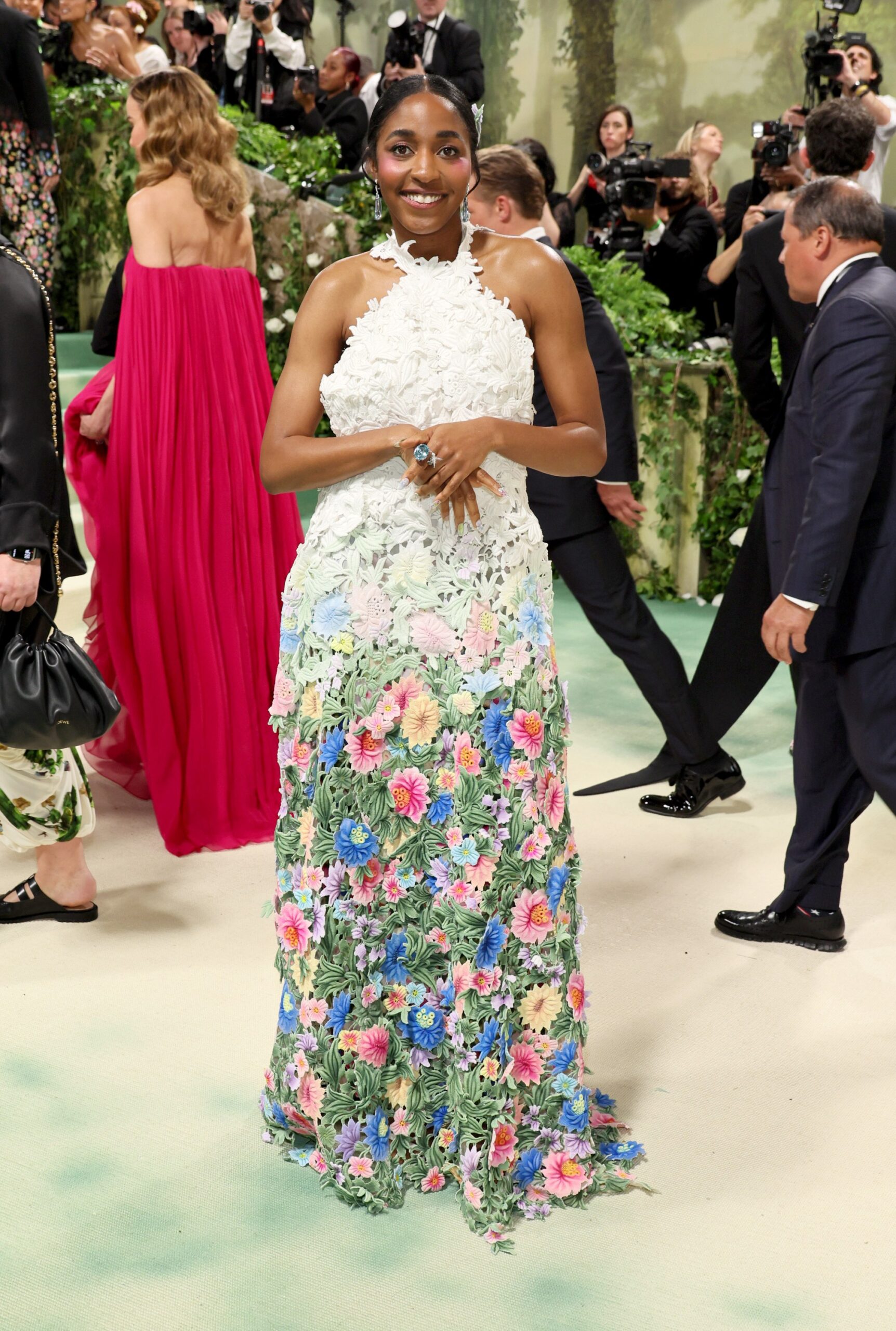 Ayo Edebiri Wears 3D Flowers by Loewe to Met Gala