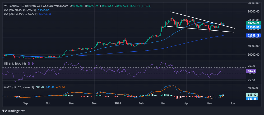 Bitcoin Price Chart Analysis Source: GeckoTerminal.com