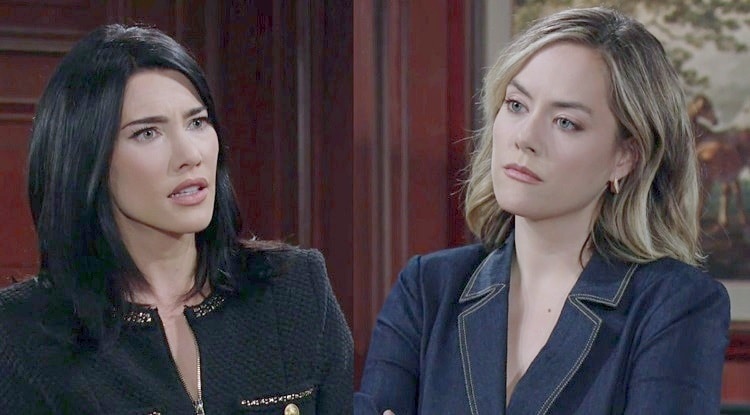 Bold and the Beautiful Spoilers: Steffy Forrester (Jacqueline MacInnes Wood) - Hope Logan (Annika Noelle)