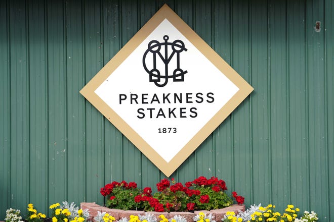 The Preakness Stakes barn following morning workouts at Pimlico Race Course in Baltimore on May 19, 2023.