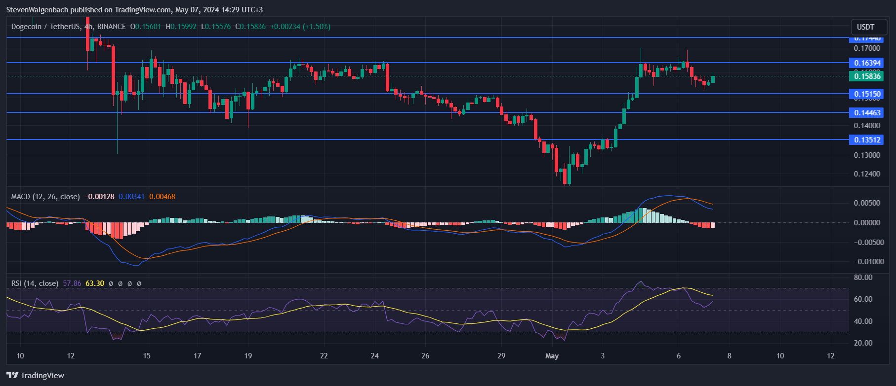 BINANCE:DOGEUSDT Chart Image by StevenWalgenbach