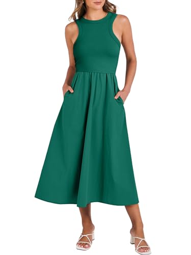 ANRABESS Women’s Racerback Midi Dress