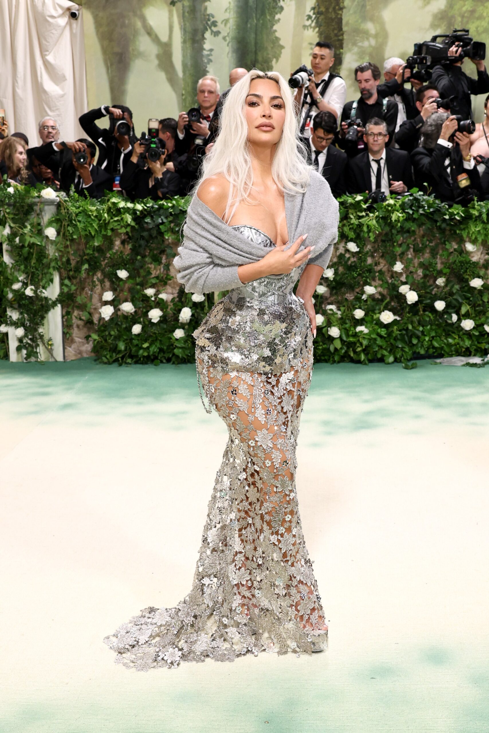 Kim Kardashian Met Gala 2024: Cozy Cashmere and Corset