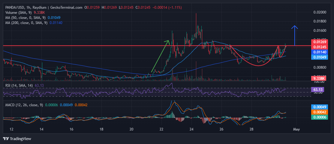 Panda Swap Price Chart Analysis Source: Geckoterminal.com