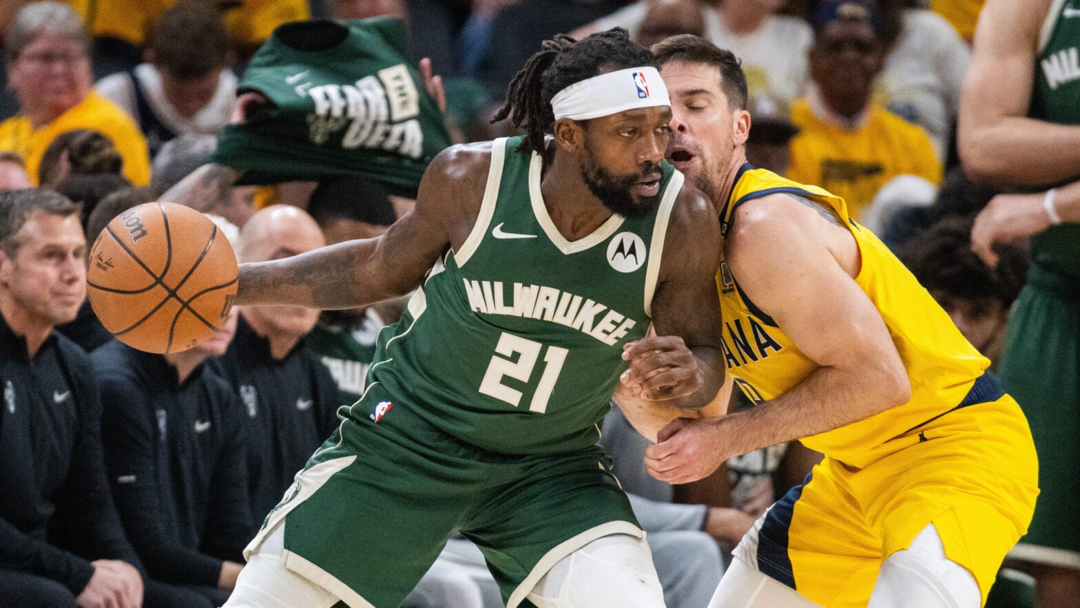 Patrick Beverley throws ball at fan in Game 6 of Bucks-Pacers