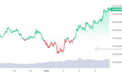 Pepe Coin 7 Days Price Graph