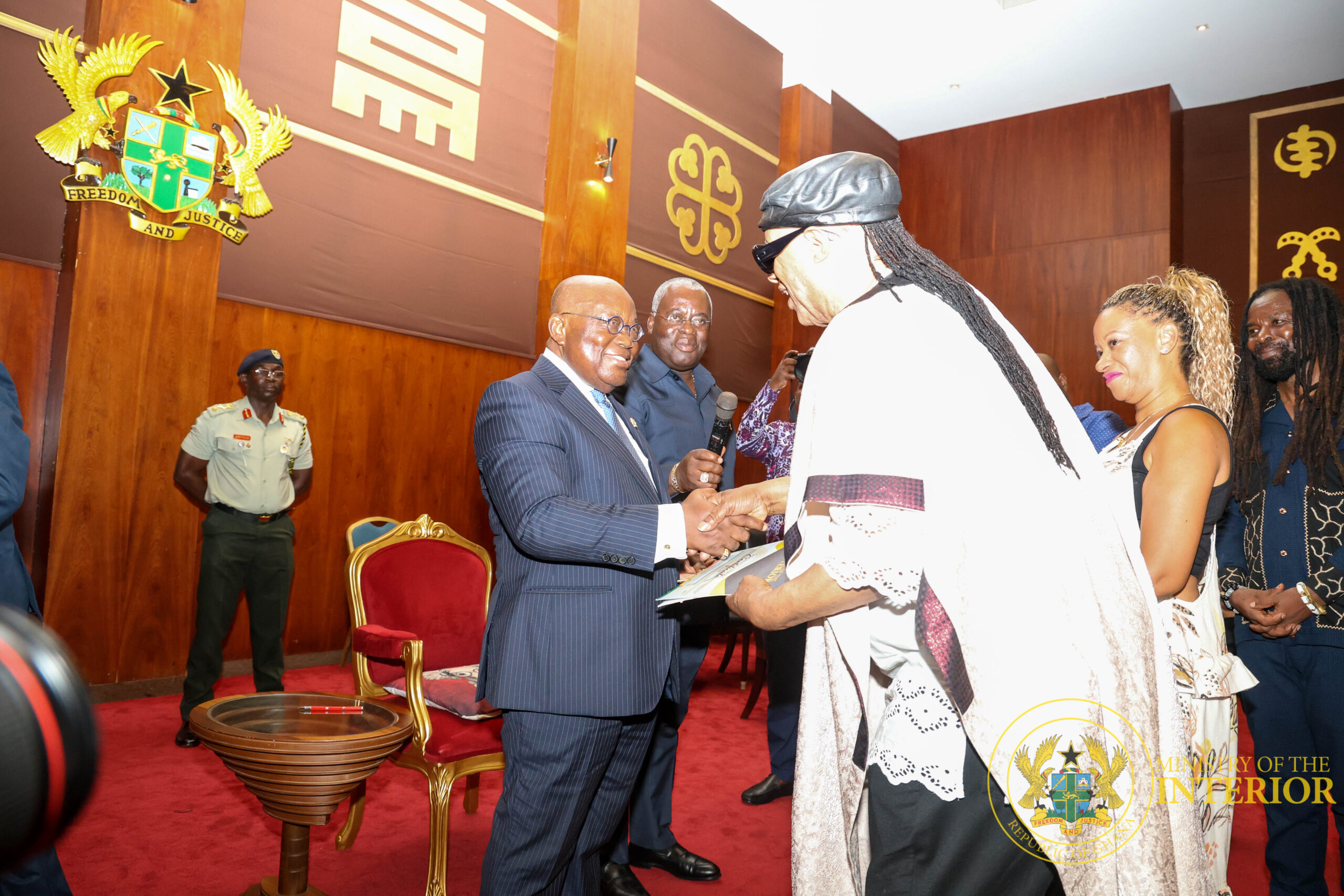 President Akufo-Addo confers Ghanaian citizenship on Stevie Wonder