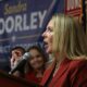 Sandra Doorley thanks her supporters during her remarks following her re-election as Monroe County District Attorney, during the Monroe County Republican Committee election night watch party at the Doubletree in Henrietta Tuesday night, Nov. 7, 2023.