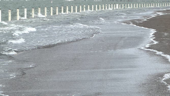 Storm surge flooding is seen in Corpus Christi, Texas, during Tropical Storm Alberto on June 19, 2024.