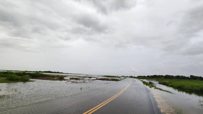 Flooding in Galveston Island State Park.