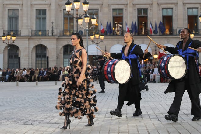 Katy Perry walks the runway during Vogue World: Paris at Place Vendome on June 23, 2024, in Paris, France.