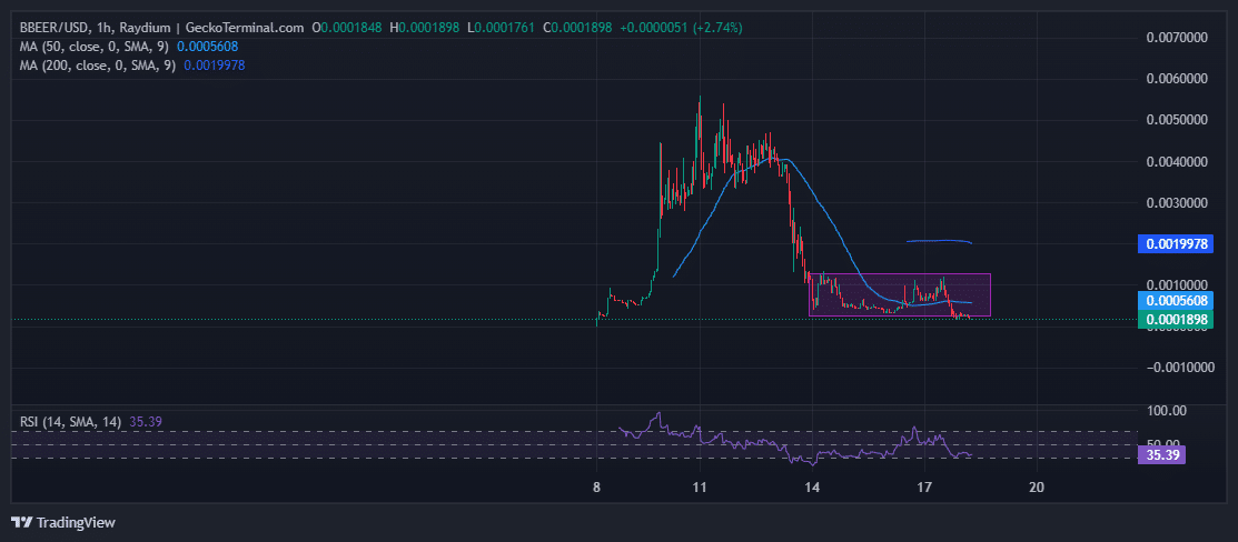 BABY BEERCOIN Price Chart Analysis Source: GeckoTerminal