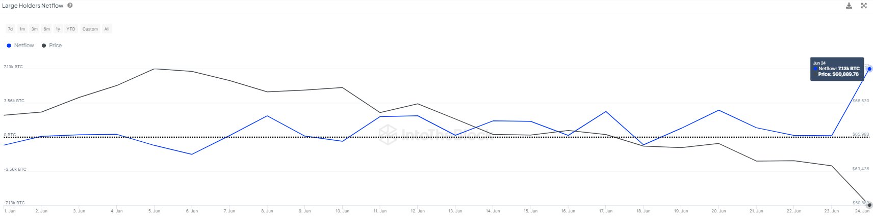 Bitcoin Large Holders Netflow