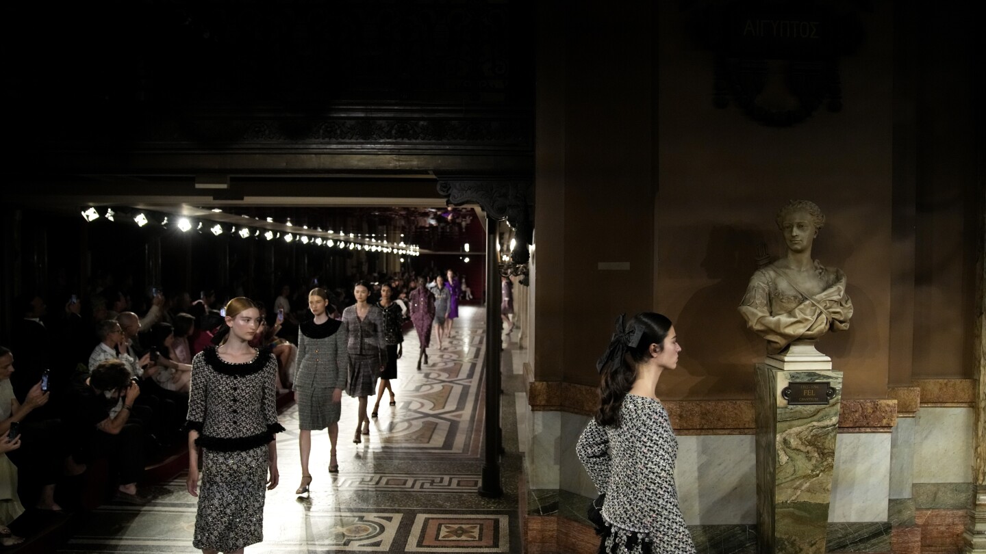 Chanel goes to the opera in a gleaming but designer-less couture collection