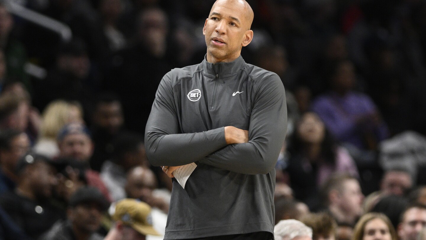 Detroit Pistons fire coach Monty Williams after one season that ended with NBA's worst record