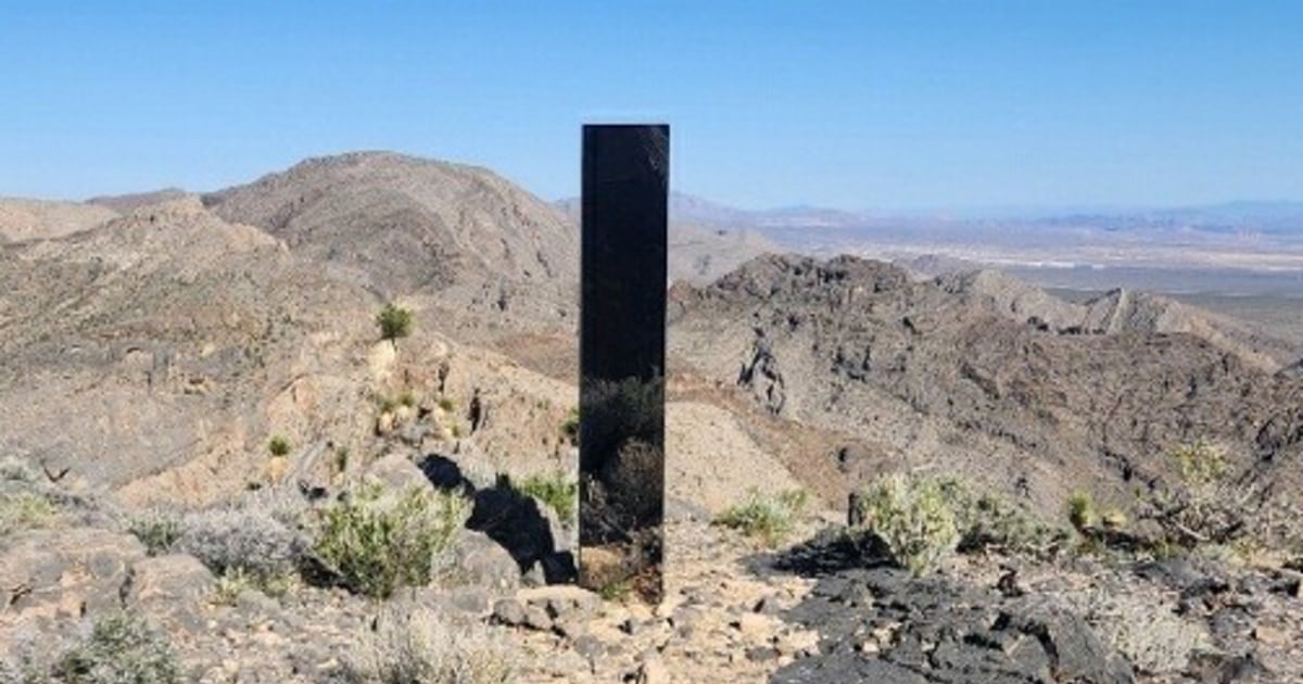 Mysterious metal monolith shows up in Las Vegas after reappearing in Wales