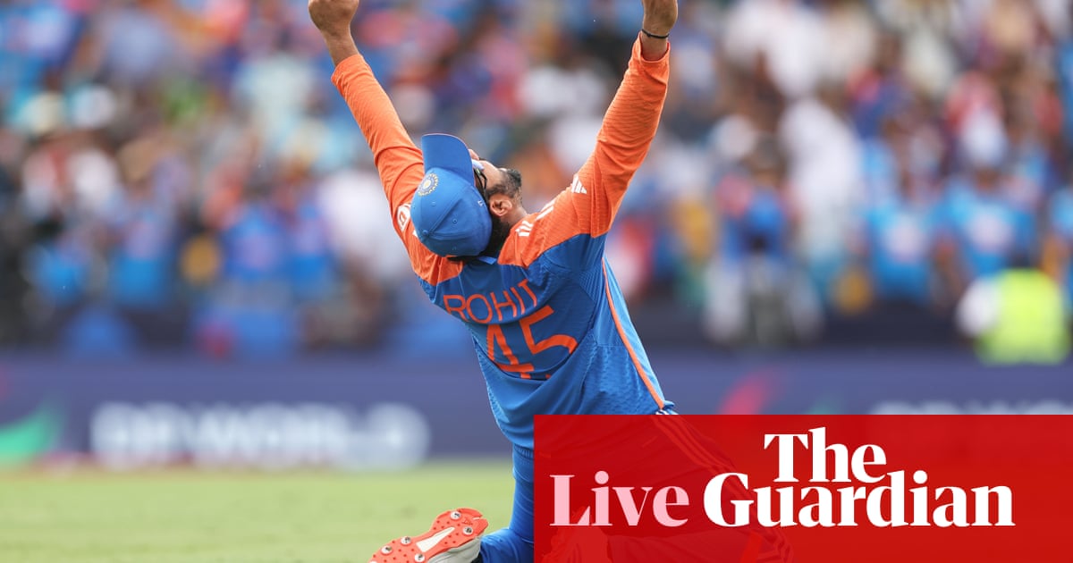 T20 World Cup final: India beat South Africa by seven runs to claim trophy – as it happened | T20 World Cup 2024