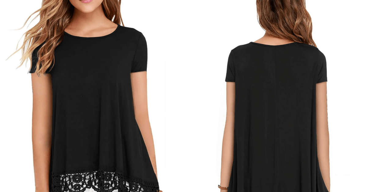 This Lace-Trimmed Blouse Is Perfect for Day to Night Casual Looks