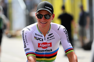 FIRENZE, ITALY - JUNE 29: Mathieu van der Poel of Netherlands and Team Alpecin - Deceuninck prior to the 111th Tour de France 2024, Stage 1 a 206km stage from Firenze to Rimini / #UCIWT / on June 29, 2024 in Firenze, Italy. (Photo by Dario Belingheri/Getty Images)