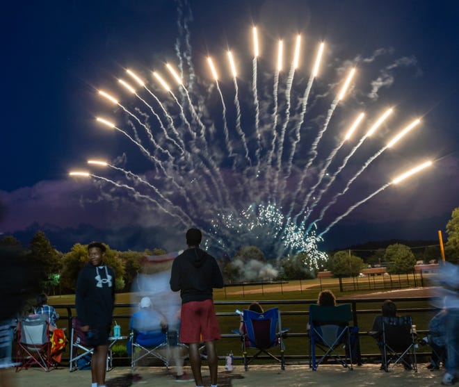 As part of the annual Independence Day Celebration, the Springettsbury Township Park sky is lit up with a fireworks display. The Sounds of Summer concert by Dave Bray USA kicked off the evening and was followed by the fireworks. Randy Flaum photos for The York Dispatch - yorkstoryman@gmail.com