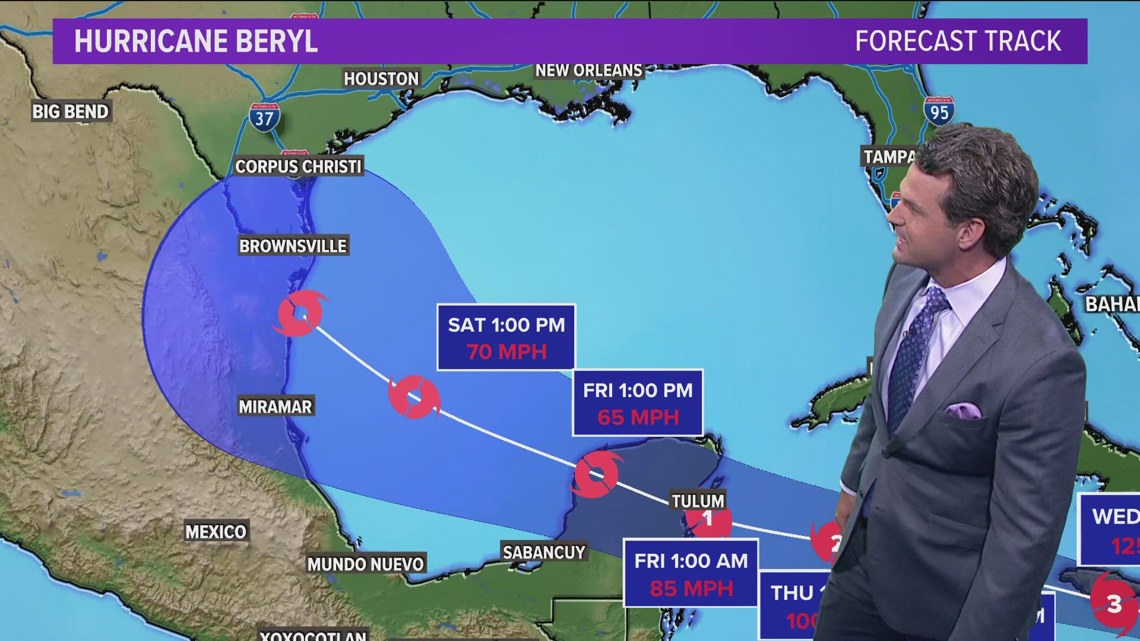 Hurricane Beryl tracker: Texas forecast, spaghetti models, path