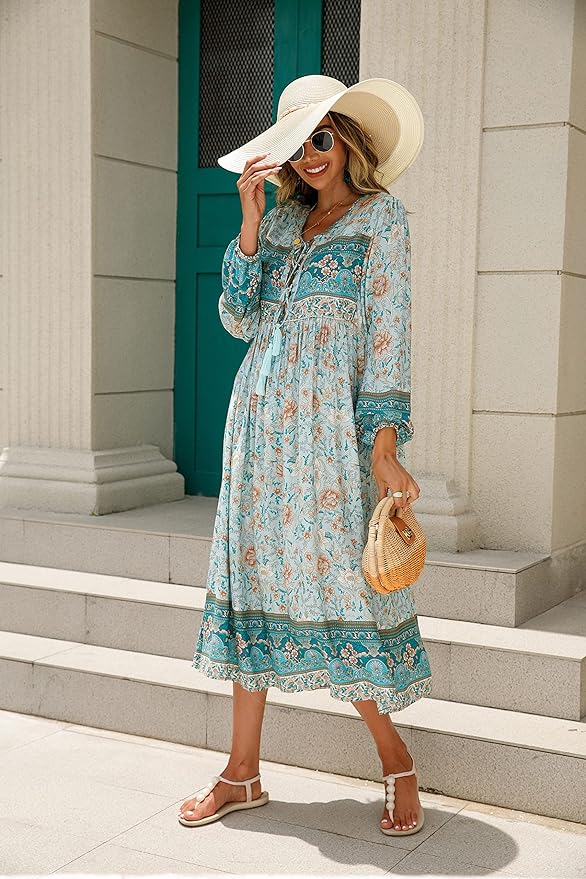 boho midi dress