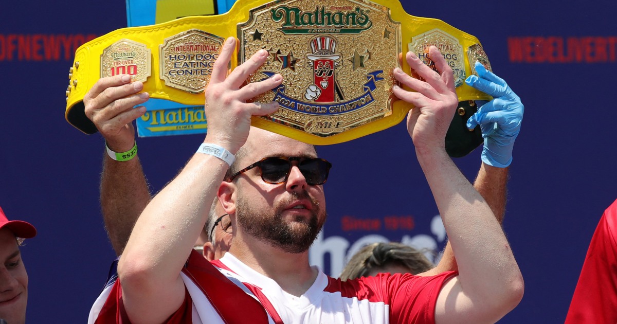 Patrick Bertoletti, Miki Sudo win Nathan’s hot dog eating contest as reigning champ Joey Chestnut sits out