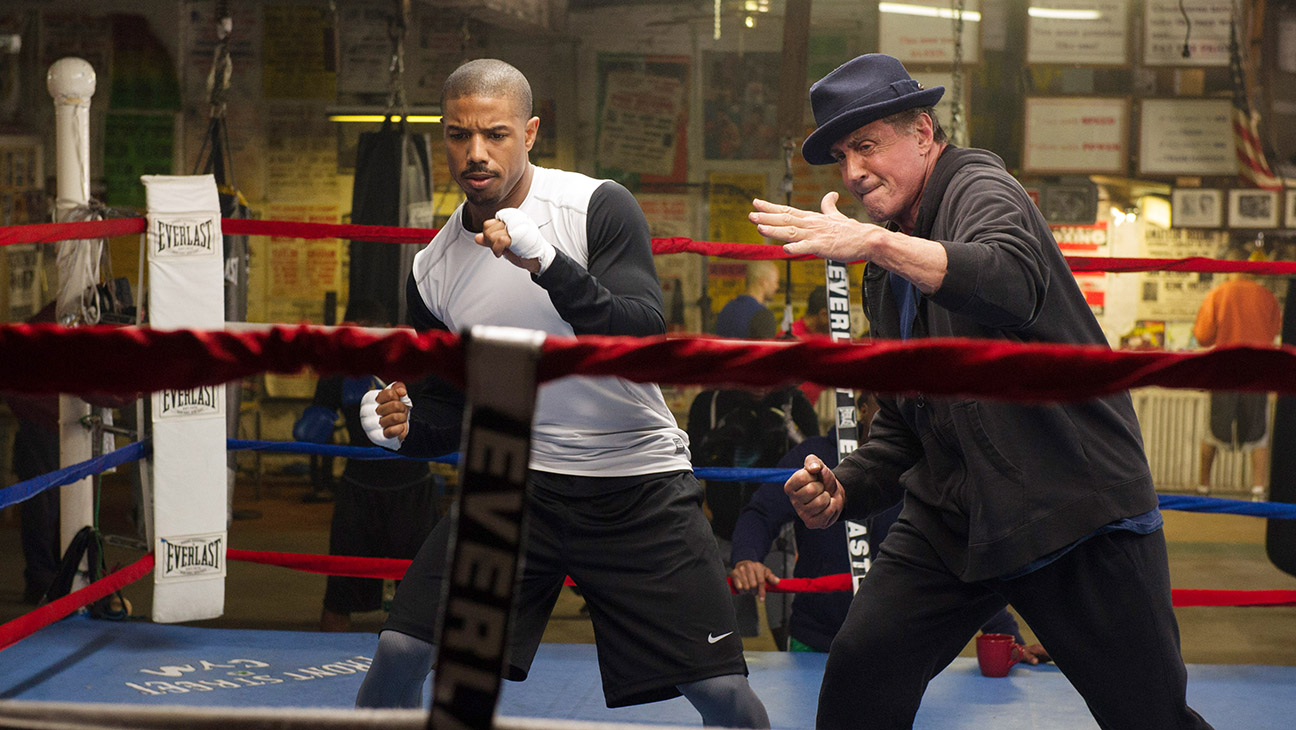 Creed, from left: Michael B. Jordan, Sylvester Stallone, 2015.