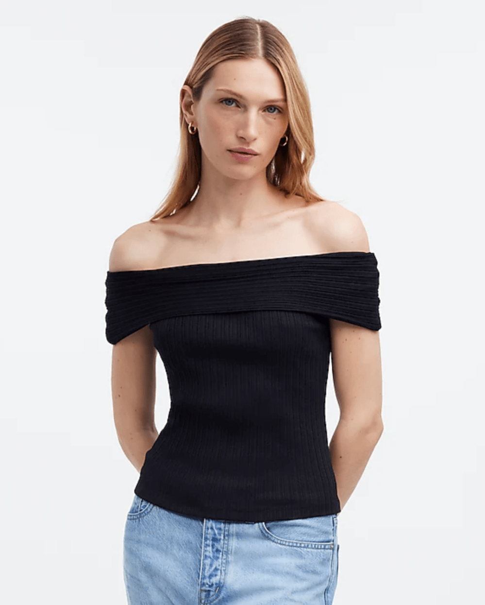 Madewell Ribbed Off-the-Shoulder Top deals