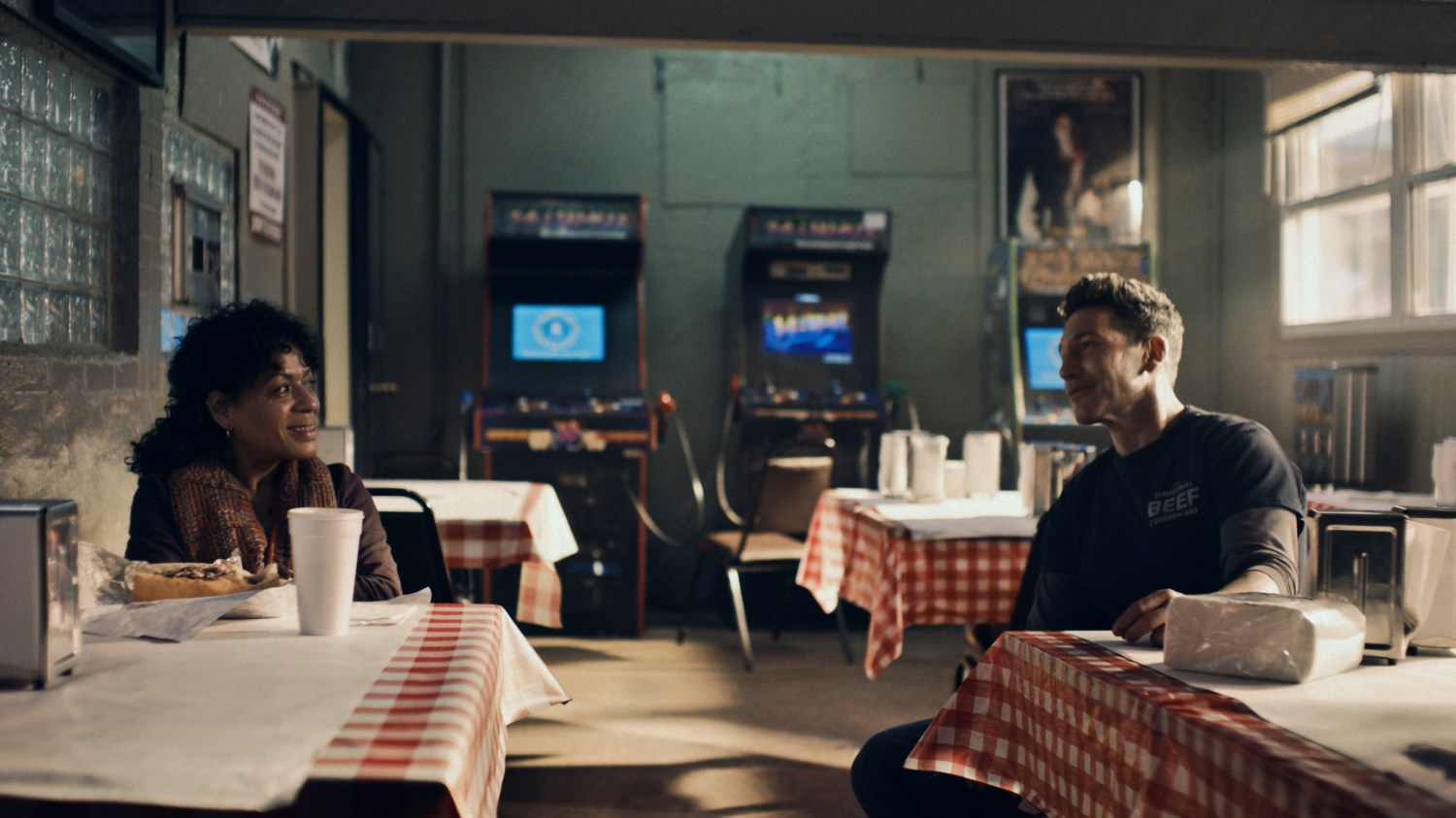 Liza Colon-Zayas with Jon Bernthal in season three episode Napkins.