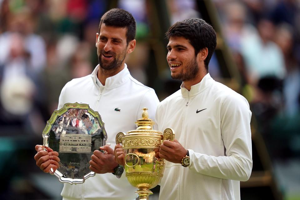 Carlos Alcaraz and Novak Djokovic are on for a Wimbledon final rematch (PA Archive)