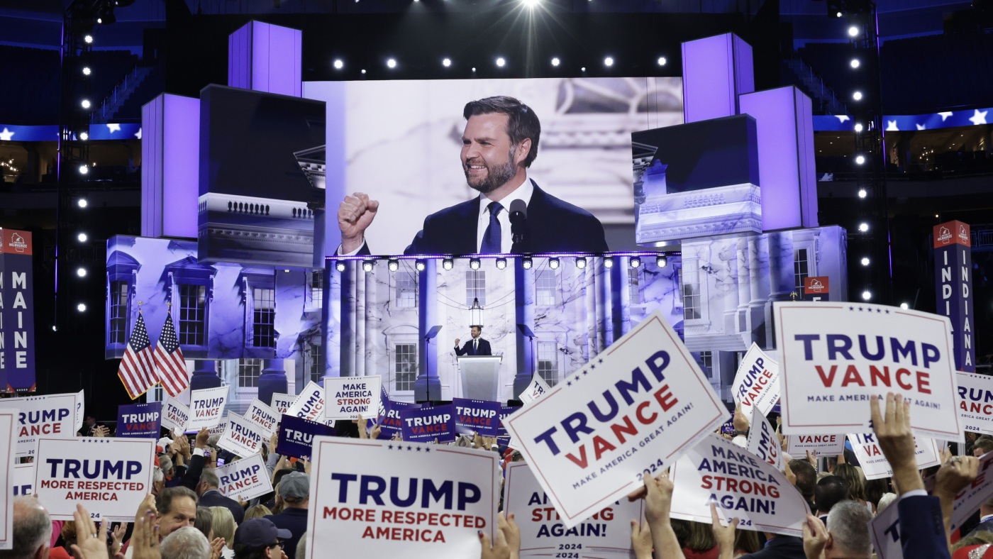 JD Vance's RNC speech; Biden positive for COVID : NPR