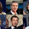 These are some of the prominent Democrats who are viewed as potential future presidential contenders: Vice President Harris (top row, from left), California Gov. Gavin Newsom, Michigan Gov. Gretchen Whitmer, Maryland Gov. Wes Moore (bottom row, from left), Transportation Secretary Pete Buttigieg and Pennsylvania Gov. Josh Shapiro.